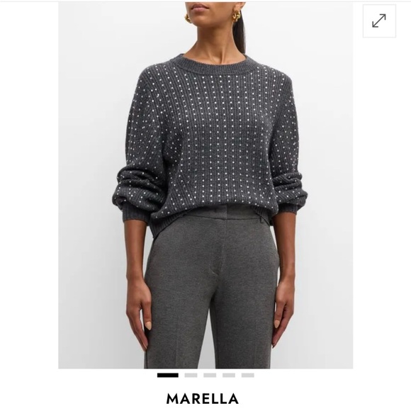 Marella Rhinestone sweater worn once size M - Picture 4 of 5